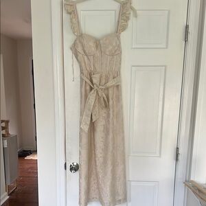 These Three Boutique Elegant Cream Lace Dress